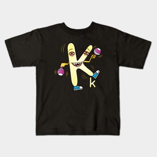 Funny Alphabet Lore Letter K Kids T-Shirt